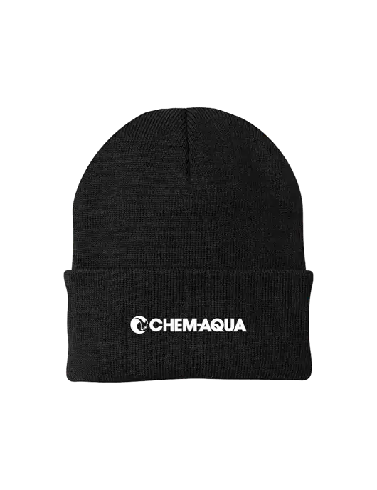 Black Knit Cap w/Chem-Aqua Logo