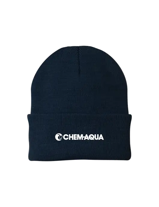 Navy Knit Cap w/Chem-Aqua Logo