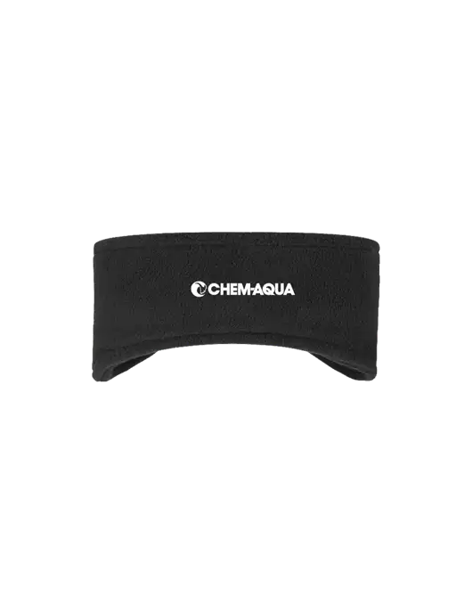 Black Stretch Fleece Headband w/Chem-Aqua Logo