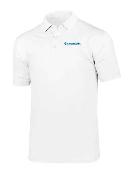 Callaway Vibrant Bright White Ventilated Polo w/Chem-Aqua Logo