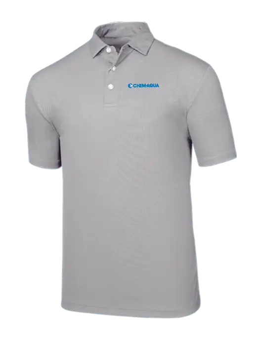 Callaway Birdseye Light Grey Polo w/Chem-Aqua Logo