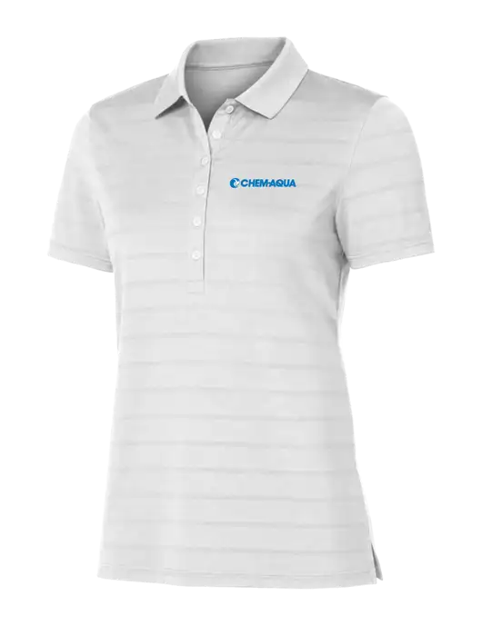 Callaway Womens Bright White Ventilated Polo w/Chem-Aqua Logo