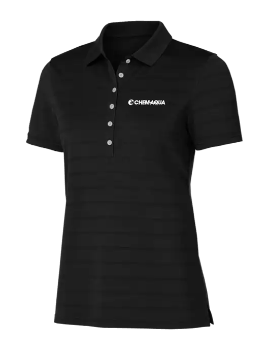 Callaway Womens Black Ventilated Polo w/Chem-Aqua Logo