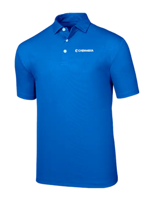 Callaway Birdseye Dark Carolina Blue Polo w/Chem-Aqua Logo