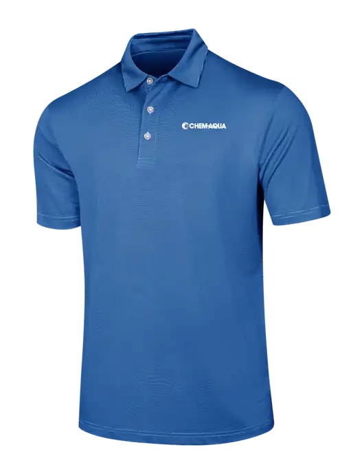 Callaway Royal Blue Fine Line Stripe Polo w/Chem-Aqua Logo