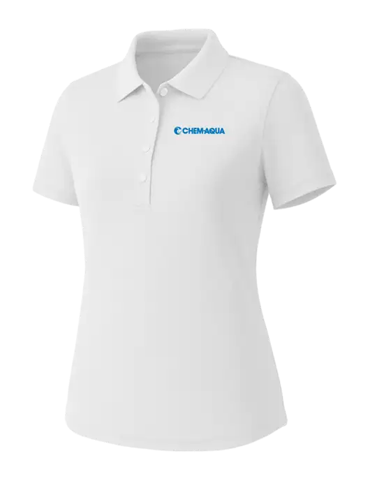 Callaway Womens Core Bright White Performance Polo w/Chem-Aqua Logo