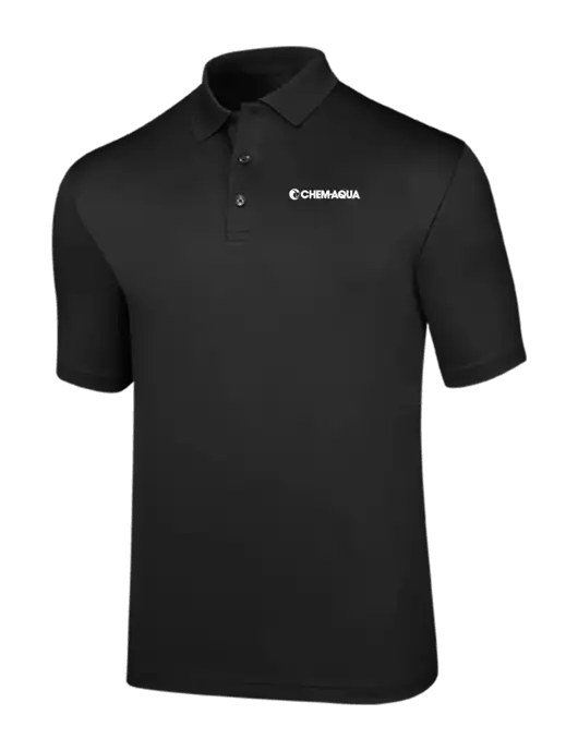 Callaway Opti-Dri Black Chev Polo w/Chem-Aqua Logo
