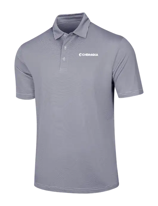Callaway Navy Fine Line Stripe Polo w/Chem-Aqua Logo