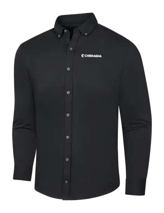OGIO Blacktop Modern Code Stretch Button-Up Shirt w/Chem-Aqua Logo