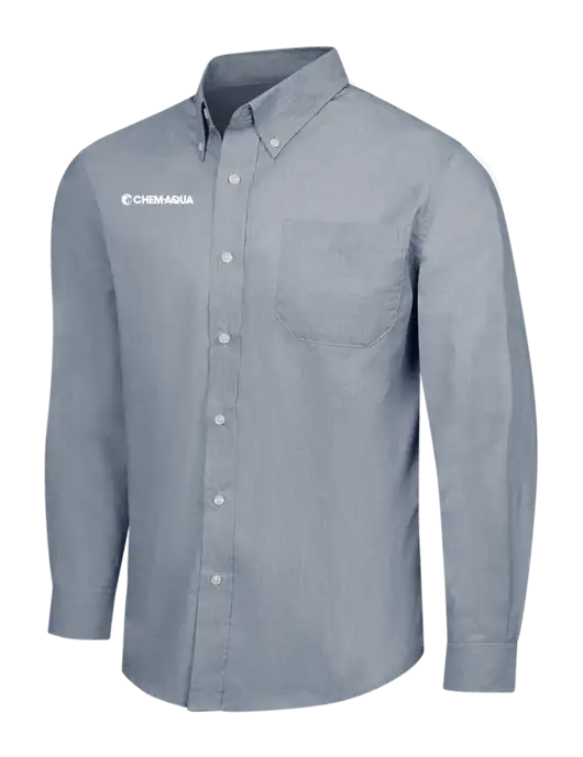 Navy Frost Crosshatch Easy Care Shirt w/Chem-Aqua Logo