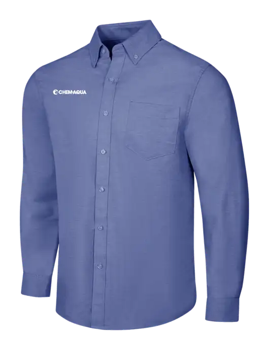 Navy SuperPro Oxford Shirt w/Chem-Aqua Logo