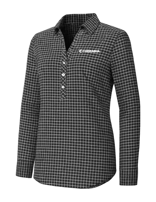 Womens Dark Grey/White City Stretch Shirt w/Chem-Aqua Logo