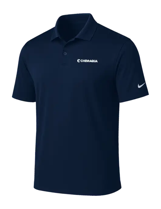 NIKE Navy Victory Solid Polo w/Chem-Aqua Logo