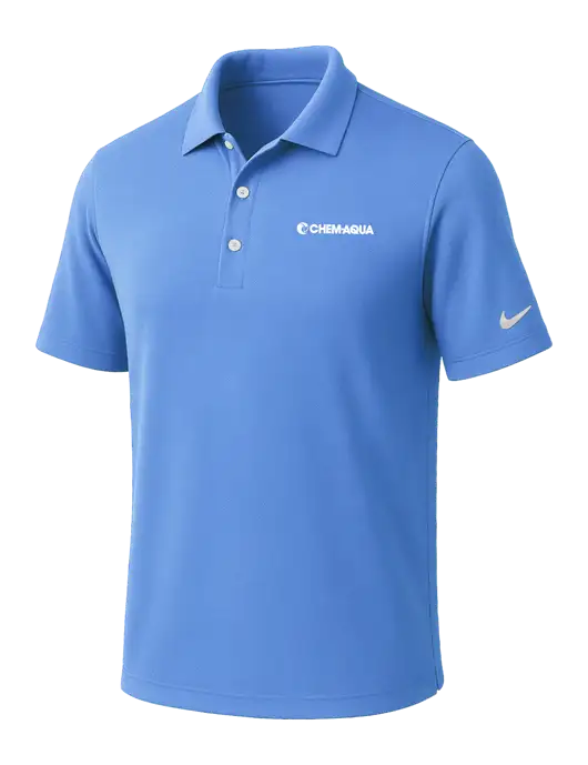 NIKE Carolina Blue Dri-Fit Micro Pique Polo w/Chem-Aqua Logo