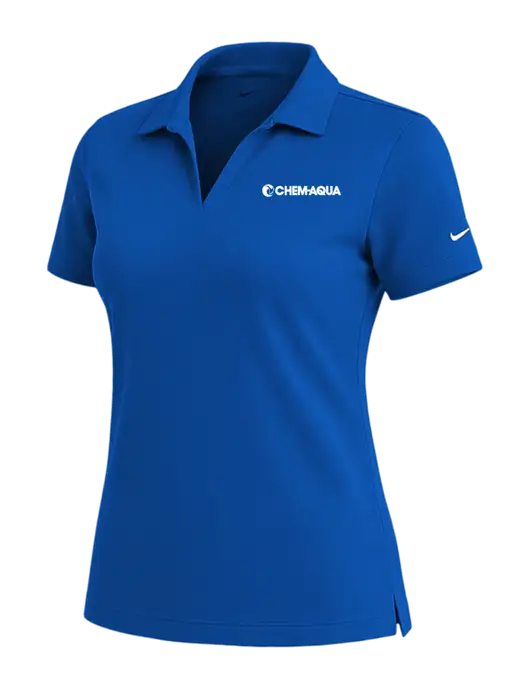 NIKE Royal Womens Dri-Fit Micro Pique Polo w/Chem-Aqua Logo