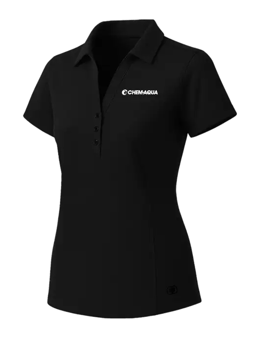 OGIO Womens Blacktop ONYX Polo w/Chem-Aqua Logo