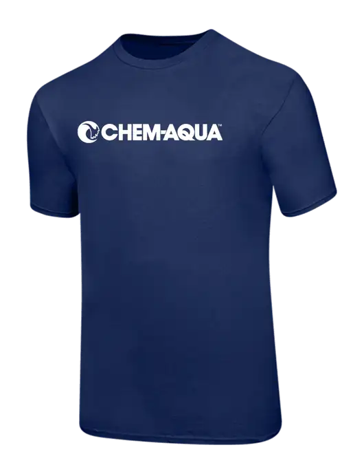 Ring Spun Navy 4.5 oz T-Shirt w/Chem-Aqua Logo