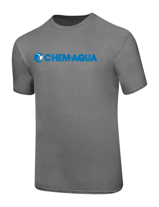 Ring Spun Medium Grey 4.5 oz T-Shirt w/Chem-Aqua Logo