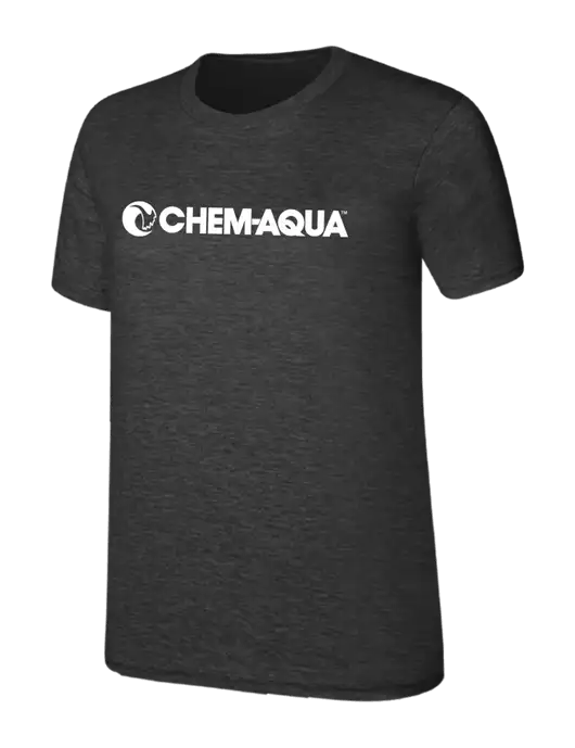 Womens Ring Spun Dark Heather Grey 4.5 oz T-Shirt w/Chem-Aqua Logo