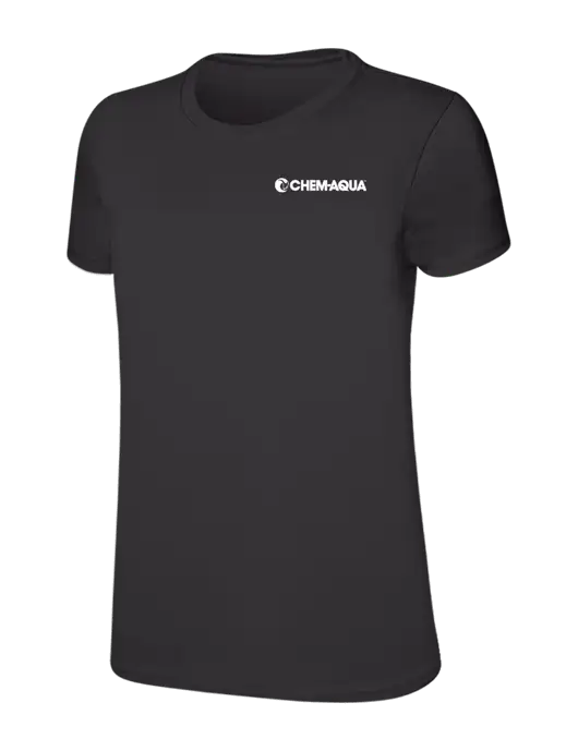Womens Ring Spun Charcoal 4.5 oz T-Shirt w/Chem-Aqua Logo