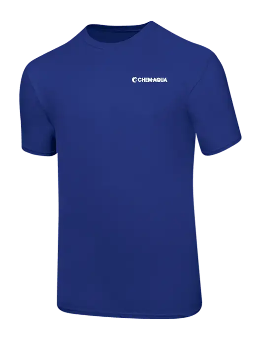 Ring Spun Royal 4.5 oz T-Shirt w/Chem-Aqua Logo