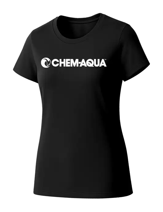 Womens Seriously Soft Black T-Shirt w/Chem-Aqua Logo