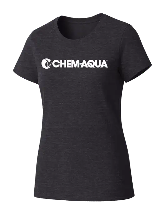 Womens Seriously Soft Heathered Charcoal T-Shirt w/Chem-Aqua Logo