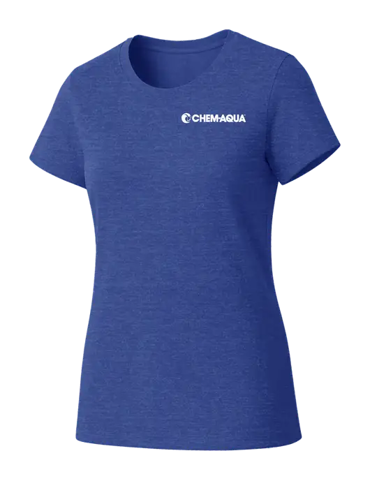 Womens Seriously Soft Royal Frost T-Shirt w/Chem-Aqua Logo