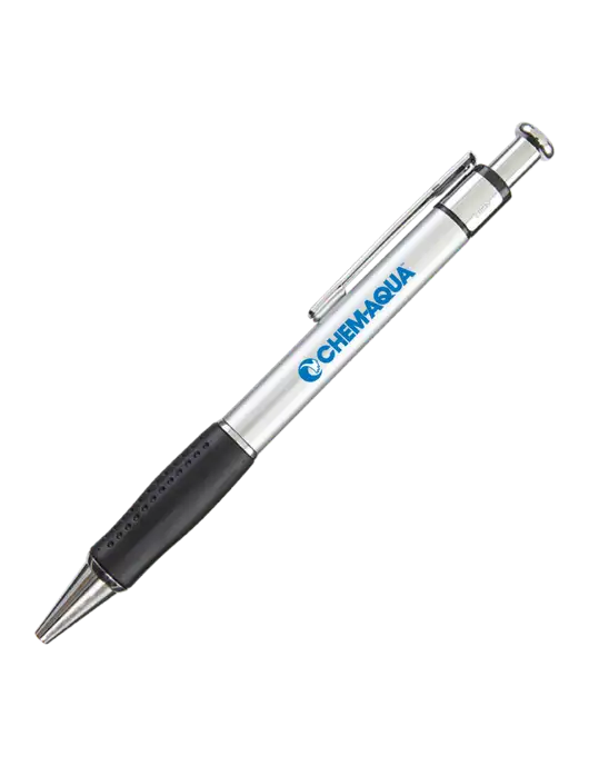 Malta Silver Pen - Black Ink w/Chem-Aqua Logo