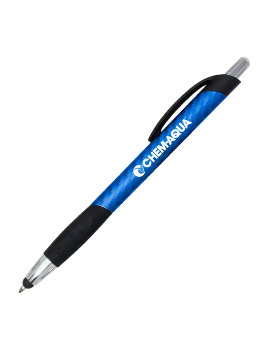 Sunray Blue Stylus Pen - Black Ink w/Chem-Aqua Logo