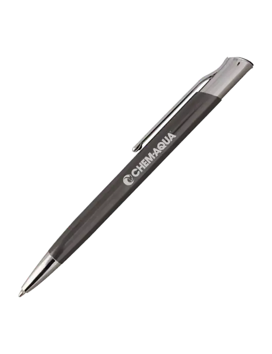 San Malo Gunmetal Pen - Black Ink w/Chem-Aqua Logo
