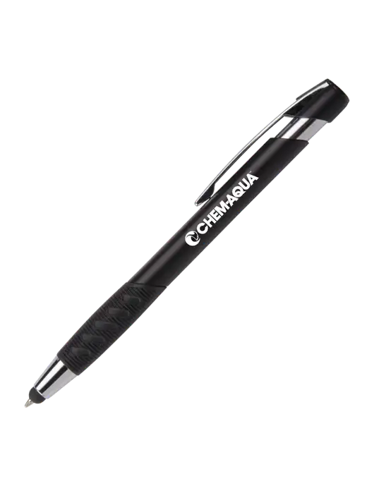 Alize Black Stylus Black Ink Pen w/Chem-Aqua Logo