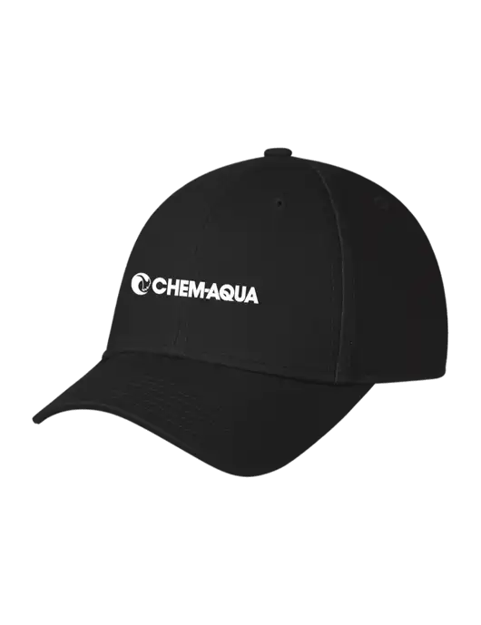 Black Structured Cap Hook & Loop w/Chem-Aqua Logo