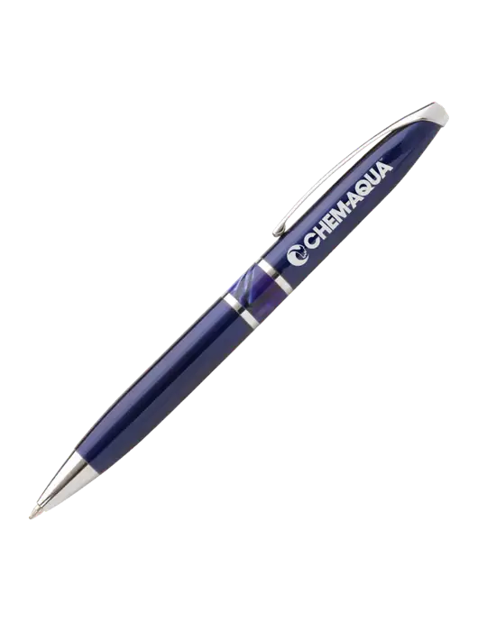 Illusion Navy Pen - Black Ink w/Chem-Aqua Logo
