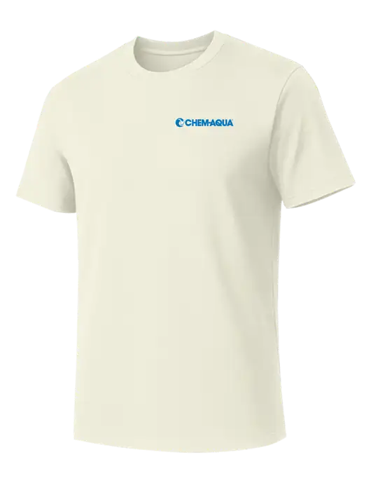 Allmade White Sand Organic Cotton Tee w/Chem-Aqua Logo