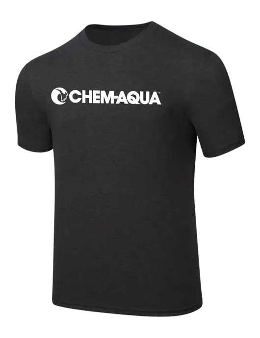 Simply Soft Black Frost 4.5oz  Poly/Combed Ring Spun Cotton T-Shirt w/Chem-Aqua Logo