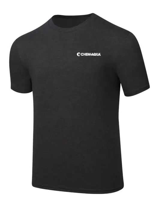 Simply Soft Black Frost 4.5oz  Poly/Combed Ring Spun Cotton T-Shirt w/Chem-Aqua Logo