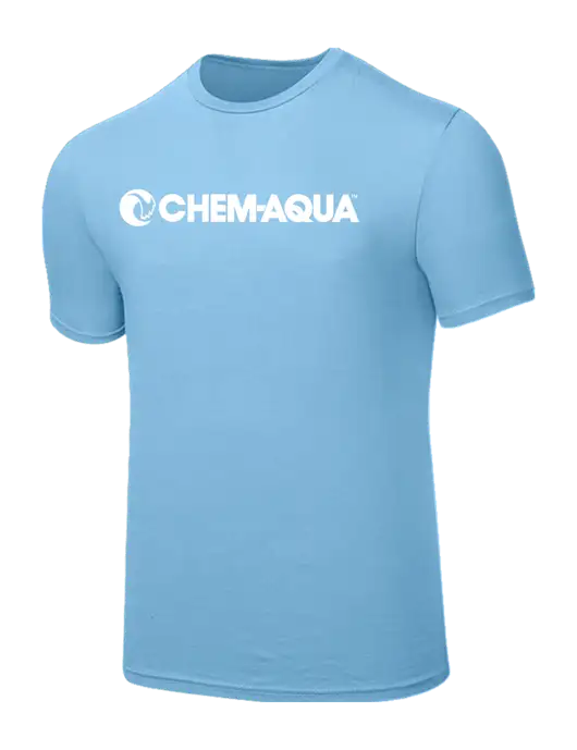 Seriously Soft Light Blue T-Shirt w/Chem-Aqua Logo