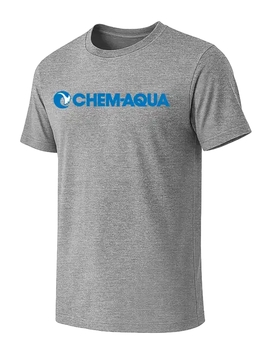 BELLA+CANVAS Heather Grey CVC Short Sleeve Tee w/Chem-Aqua Logo