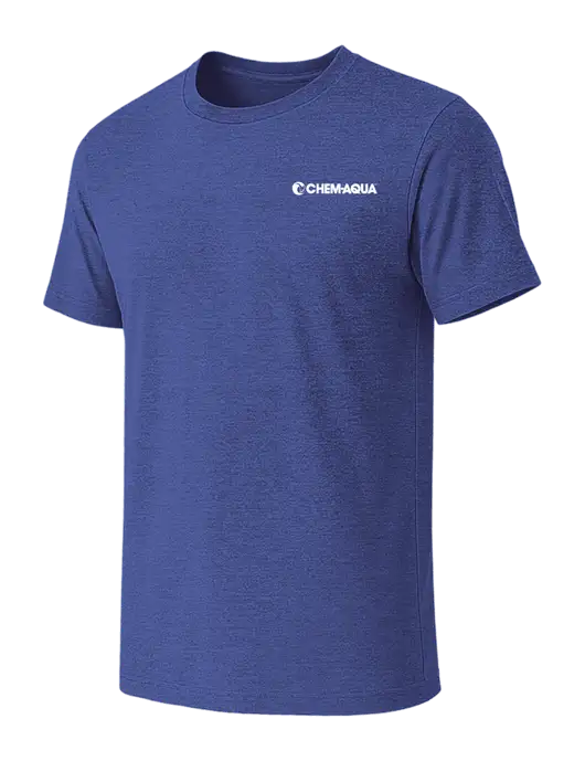 BELLA+CANVAS Heather Royal CVC Short Sleeve Tee w/Chem-Aqua Logo