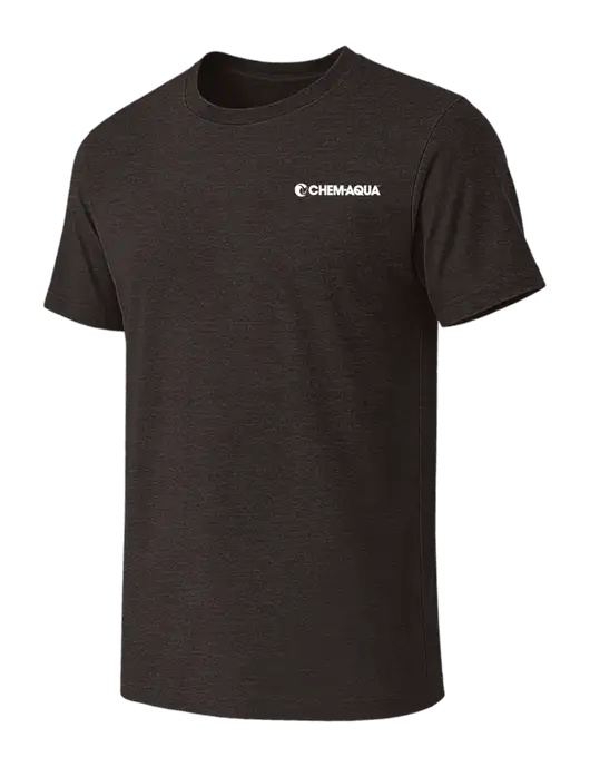 BELLA+CANVAS Dark Grey Heather CVC Short Sleeve Tee w/Chem-Aqua Logo