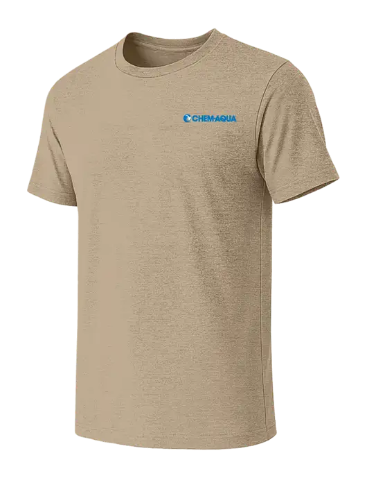 BELLA+CANVAS Heather Tan CVC Short Sleeve Tee w/Chem-Aqua Logo