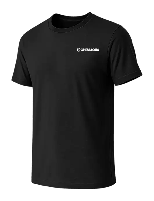 BELLA+CANVAS Black CVC Short Sleeve Tee w/Chem-Aqua Logo
