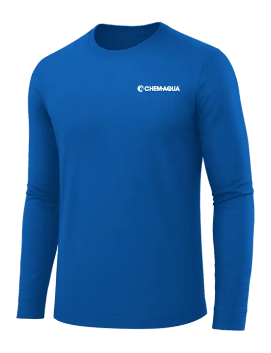 Long Sleeve Royal Blue PosiCharge Competitor Tee w/Chem-Aqua Logo