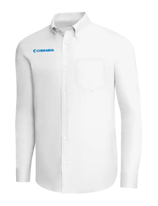 Brooks Brothers White Wrinkle-Free Stretch Pinpoint Shirt w/Chem-Aqua Logo