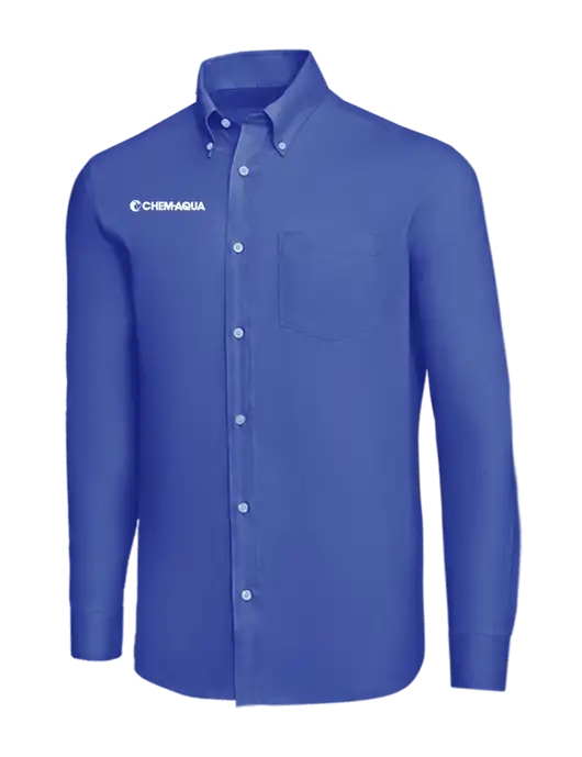 Brooks Brothers Dark Royal Wrinkle-Free Stretch Nailhead Shirt w/Chem-Aqua Logo