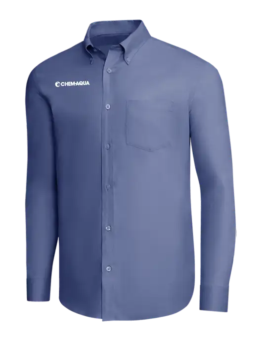 Brooks Brothers Light Navy Wrinkle-Free Stretch Pinpoint Shirt w/Chem-Aqua Logo