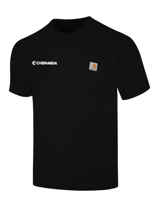 Carhartt Workwear Black Pocket Short Sleeve T-Shirt w/Chem-Aqua Logo