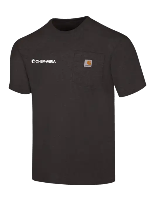 Carhartt Workwear Charcoal Heather Pocket Short Sleeve T-Shirt w/Chem-Aqua Logo