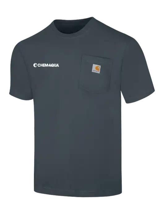 Carhartt Workwear Dark Slate Blue Pocket Short Sleeve T-Shirt w/Chem-Aqua Logo